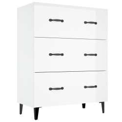 vidaXL Sideboard Hochglanz-Weiß 69,5x34x90 cm Holzwerkstoff
