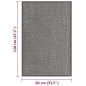 vidaXL Fußmatte getuftet 80x120 cm Hellbraun vidaXL Fußmatte getuftet 80x120 cm Hellbraun