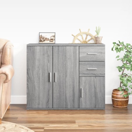 vidaXL Sideboard Grau Sonoma 91x29,5x75 cm Holzwerkstoff
