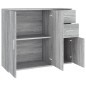 vidaXL Sideboard Grau Sonoma 91x29,5x75 cm Holzwerkstoff vidaXL Sideboard Grau Sonoma 91x29,5x75 cm Holzwerkstoff