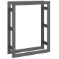 vidaXL Kaminholzregal Grau 80x25x100 cm Massivholz Kiefer vidaXL Kaminholzregal Grau 80x25x100 cm Massivholz Kiefer