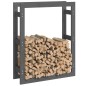 vidaXL Kaminholzregal Grau 80x25x100 cm Massivholz Kiefer vidaXL Kaminholzregal Grau 80x25x100 cm Massivholz Kiefer