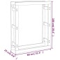 vidaXL Kaminholzregal Grau 80x25x100 cm Massivholz Kiefer vidaXL Kaminholzregal Grau 80x25x100 cm Massivholz Kiefer