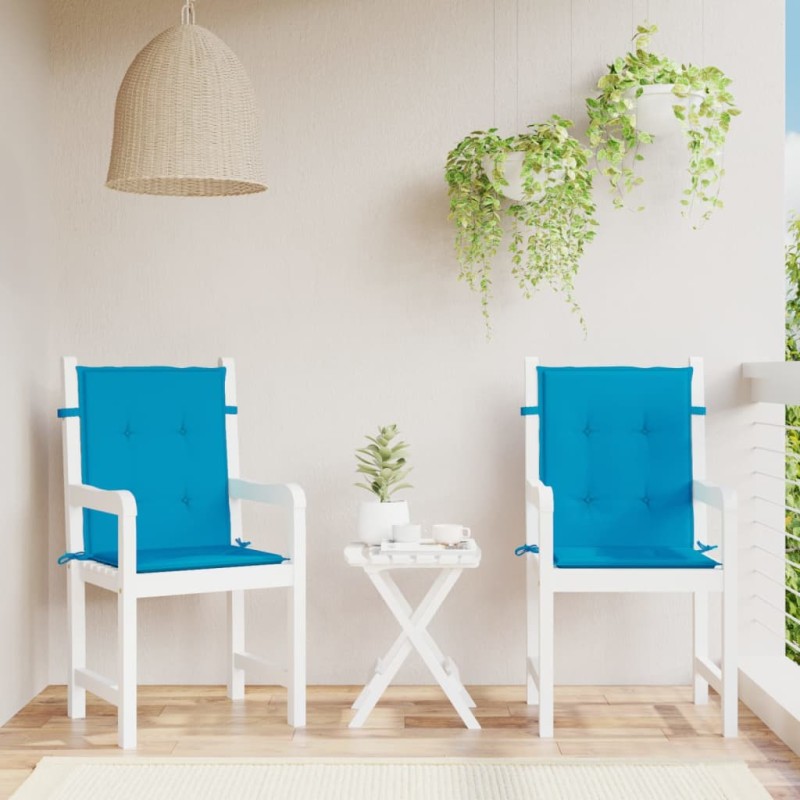 Gartenstuhlauflagen für Niedriglehner 2 Stk. Blau 100x50x3 cm Gartenstuhlauflagen für Niedriglehner 2 Stk. Blau 100x50x3 cm