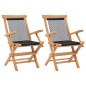 vidaXL Klappbare Gartenstühle 2 Stk. Massivholz Teak und Seil vidaXL Klappbare Gartenstühle 2 Stk. Massivholz Teak und Seil