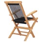 vidaXL Klappbare Gartenstühle 2 Stk. Massivholz Teak und Seil vidaXL Klappbare Gartenstühle 2 Stk. Massivholz Teak und Seil