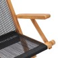 vidaXL Klappbare Gartenstühle 2 Stk. Massivholz Teak und Seil vidaXL Klappbare Gartenstühle 2 Stk. Massivholz Teak und Seil