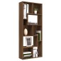 vidaXL Bücherregal Braun Eiche 67x24x161 cm Holzwerkstoff