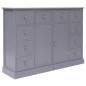 vidaXL Sideboard mit 10 Schubladen Grau 113×30×79 cm Holz vidaXL Sideboard mit 10 Schubladen Grau 113×30×79 cm Holz