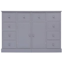 vidaXL Sideboard mit 10 Schubladen Grau 113×30×79 cm Holz