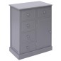 vidaXL Sideboard mit 10 Schubladen Grau 113×30×79 cm Holz vidaXL Sideboard mit 10 Schubladen Grau 113×30×79 cm Holz