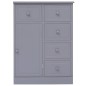 vidaXL Sideboard mit 10 Schubladen Grau 113×30×79 cm Holz vidaXL Sideboard mit 10 Schubladen Grau 113×30×79 cm Holz