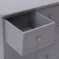 vidaXL Sideboard mit 10 Schubladen Grau 113×30×79 cm Holz vidaXL Sideboard mit 10 Schubladen Grau 113×30×79 cm Holz