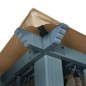 vidaXL Pavillon mit Vorhang 300x300 cm Taupe Aluminium vidaXL Pavillon mit Vorhang 300x300 cm Taupe Aluminium