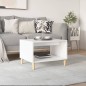 vidaXL Couchtisch Weiß 60x50x40 cm Holzwerkstoff vidaXL Couchtisch Weiß 60x50x40 cm Holzwerkstoff
