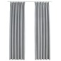 vidaXL Verdunkelungsvorhänge mit Haken 2 Stk. Grau 140x225 cm vidaXL Verdunkelungsvorhänge mit Haken 2 Stk. Grau 140x225 cm