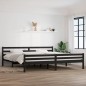 vidaXL Massivholzbett Schwarz 200x200 cm vidaXL Massivholzbett Schwarz 200x200 cm