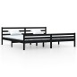 vidaXL Massivholzbett Schwarz 200x200 cm vidaXL Massivholzbett Schwarz 200x200 cm