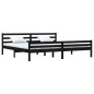 vidaXL Massivholzbett Schwarz 200x200 cm vidaXL Massivholzbett Schwarz 200x200 cm