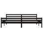 vidaXL Massivholzbett Schwarz 200x200 cm vidaXL Massivholzbett Schwarz 200x200 cm