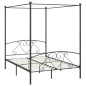 vidaXL Himmelbett-Gestell Grau Metall 160 x 200 cm vidaXL Himmelbett-Gestell Grau Metall 160 x 200 cm