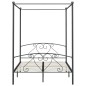 vidaXL Himmelbett-Gestell Grau Metall 160 x 200 cm vidaXL Himmelbett-Gestell Grau Metall 160 x 200 cm