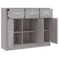 vidaXL Sideboard Grau Sonoma 91x28x75 cm Holzwerkstoff vidaXL Sideboard Grau Sonoma 91x28x75 cm Holzwerkstoff