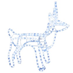 vidaXL LED-Silhouette Rentier Kaltweiß 60x30x60 cm