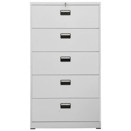 vidaXL Aktenschrank Hellgrau 90x46x164 cm Stahl