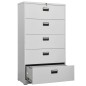vidaXL Aktenschrank Hellgrau 90x46x164 cm Stahl vidaXL Aktenschrank Hellgrau 90x46x164 cm Stahl