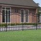 vidaXL Gartenzaun mit Speerspitzen Schwarz 165 cm Stahl vidaXL Gartenzaun mit Speerspitzen Schwarz 165 cm Stahl