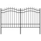 vidaXL Gartenzaun mit Speerspitzen Schwarz 165 cm Stahl vidaXL Gartenzaun mit Speerspitzen Schwarz 165 cm Stahl