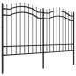 vidaXL Gartenzaun mit Speerspitzen Schwarz 165 cm Stahl vidaXL Gartenzaun mit Speerspitzen Schwarz 165 cm Stahl