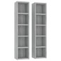 vidaXL CD-Regale 2 Stk. Grau Sonoma 21x16x93,5 cm Holzwerkstoff vidaXL CD-Regale 2 Stk. Grau Sonoma 21x16x93,5 cm Holzwerkstoff