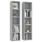 vidaXL CD-Regale 2 Stk. Grau Sonoma 21x16x93,5 cm Holzwerkstoff vidaXL CD-Regale 2 Stk. Grau Sonoma 21x16x93,5 cm Holzwerkstoff