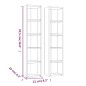 vidaXL CD-Regale 2 Stk. Grau Sonoma 21x16x93,5 cm Holzwerkstoff vidaXL CD-Regale 2 Stk. Grau Sonoma 21x16x93,5 cm Holzwerkstoff