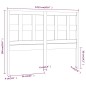 vidaXL Kopfteil 125,5x4x100 cm Massivholz Kiefer