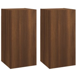 vidaXL TV-Schränke 2 Stk. Braun Eichen-Optik 30,5x30x60 cm