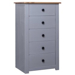 vidaXL Sideboard Grau 46x40x89 cm Kiefernholz Panama