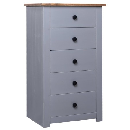 vidaXL Sideboard Grau 46x40x89 cm Kiefernholz Panama