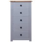 vidaXL Sideboard Grau 46x40x89 cm Kiefernholz Panama vidaXL Sideboard Grau 46x40x89 cm Kiefernholz Panama