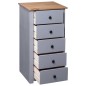 vidaXL Sideboard Grau 46x40x89 cm Kiefernholz Panama vidaXL Sideboard Grau 46x40x89 cm Kiefernholz Panama