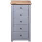 vidaXL Sideboard Grau 46x40x89 cm Kiefernholz Panama vidaXL Sideboard Grau 46x40x89 cm Kiefernholz Panama