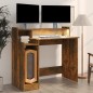 vidaXL Schreibtisch mit LEDs Räuchereiche 97x45x90 cm Holzwerkstoff vidaXL Schreibtisch mit LEDs Räuchereiche 97x45x90 cm Holzwerkstoff