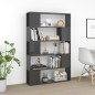 vidaXL Bücherregal Raumteiler Hochglanz-Grau Holzwerkstoff vidaXL Bücherregal Raumteiler Hochglanz-Grau Holzwerkstoff