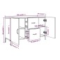 vidaXL Sideboard Grau Sonoma 100x36x60 cm Holzwerkstoff vidaXL Sideboard Grau Sonoma 100x36x60 cm Holzwerkstoff