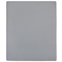 vidaXL Spannbettlaken Jersey Grau 160x200 cm Baumwolle