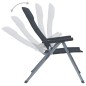 Garten-Liegestühle 2 Stk. Aluminium Schwarz Garten-Liegestühle 2 Stk. Aluminium Schwarz