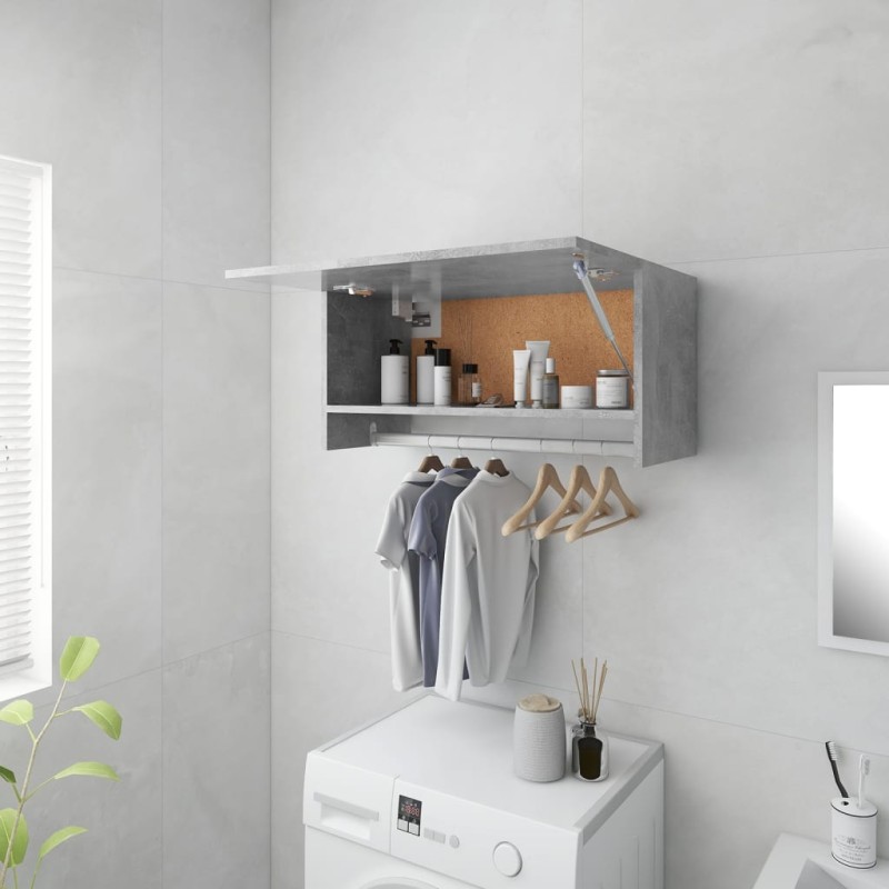 vidaXL Kleiderschrank Betongrau 70x32,5x35cm Holzwerkstoff vidaXL Kleiderschrank Betongrau 70x32,5x35cm Holzwerkstoff