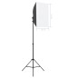 vidaXL Professionelle Studioleuchten 2 Stk. 40x60 cm Stahl Schwarz vidaXL Professionelle Studioleuchten 2 Stk. 40x60 cm Stahl Schwarz